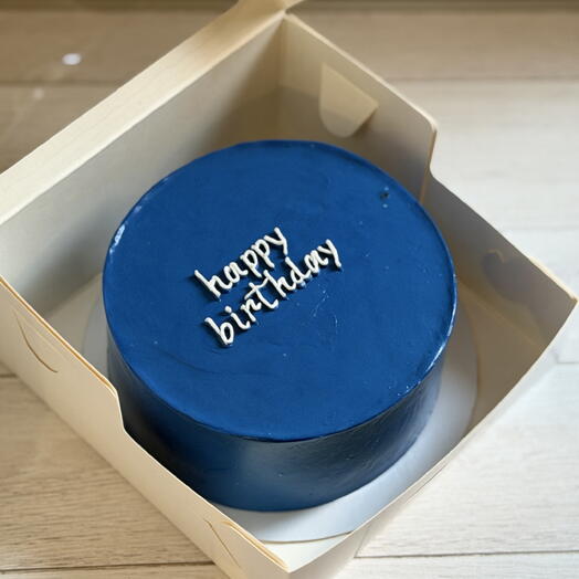 Бенто-торт «happy birthday» синего цвета