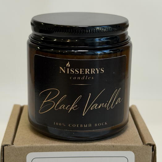 Ароматическая соевая массажная свеча «Black vanilla» 120 мл с Таро