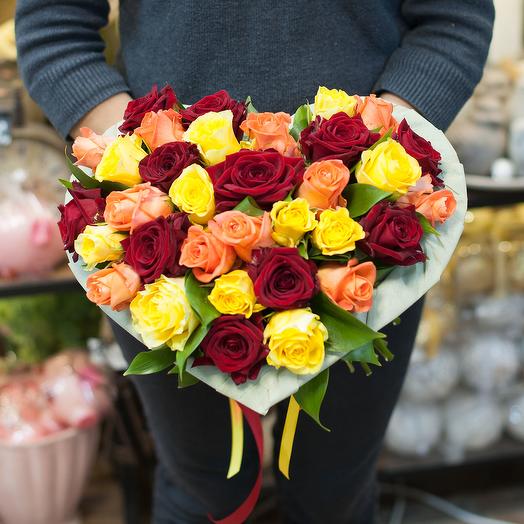 Bouquet of roses "Heart"