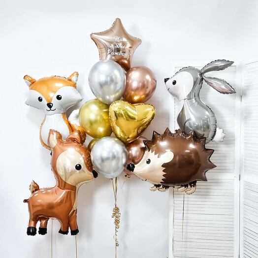 Set of balls "Forest animals"