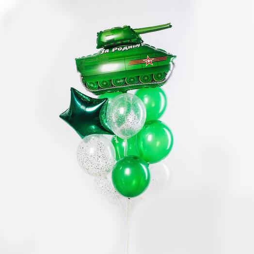 Bouquet of themed balls "Tankman"