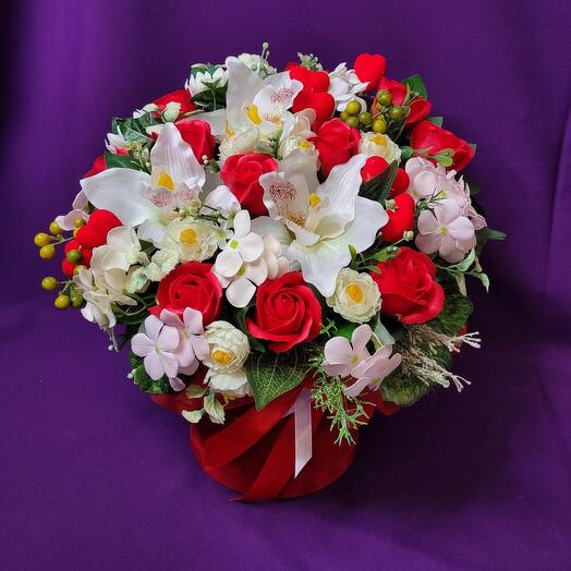 Композиция "мыльная роза🌹"