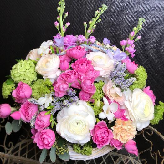 Cesta de flores