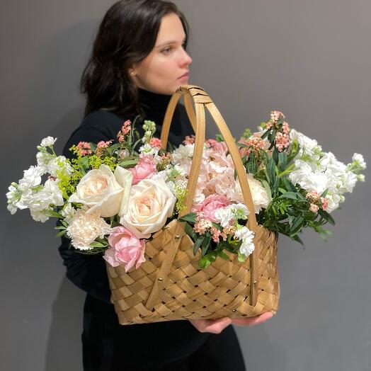 Большая Корзина с цветами bottega luxe 😍