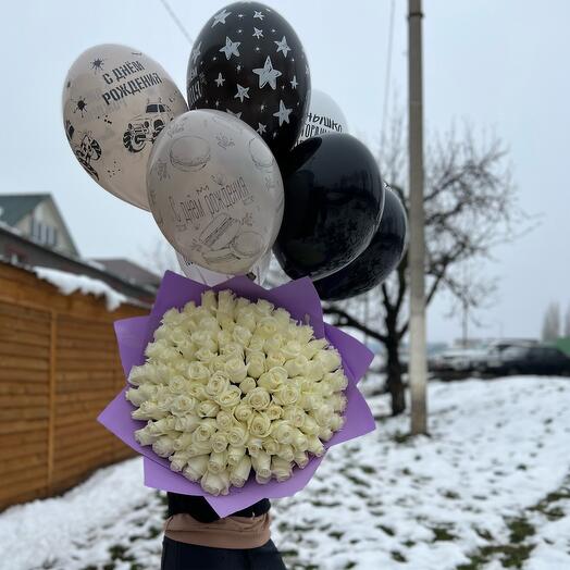 Gift Set 101 Roses + Balls