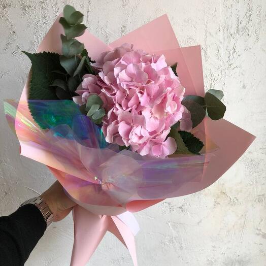 Hydrangea and eucalyptus