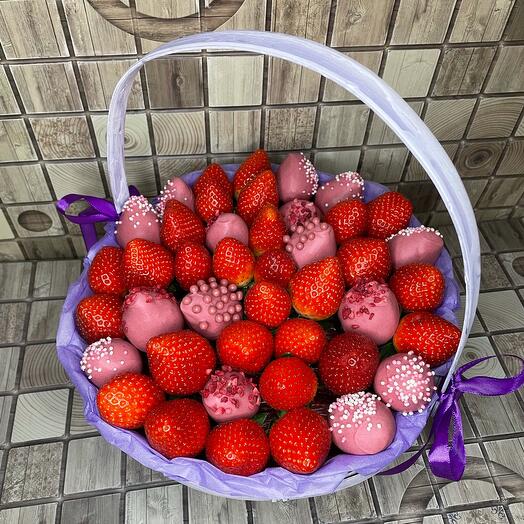 Клубника в шоколаде/ Букет из клубники/ Корзина с фруктами