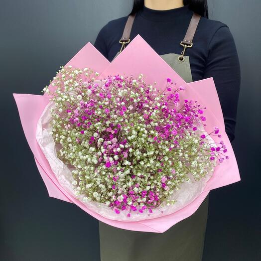 Ramo con gypsophila rosa
