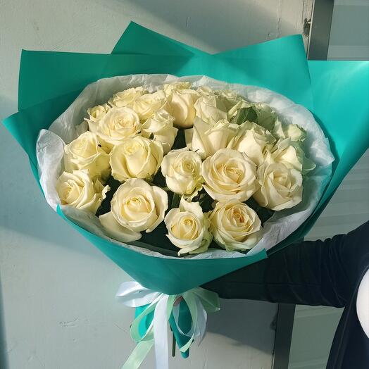Букет 25 белых роз💐