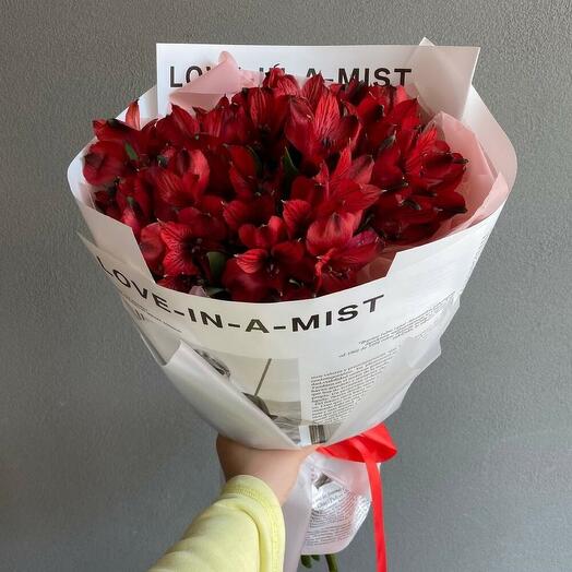 Монобукет из альстромерий