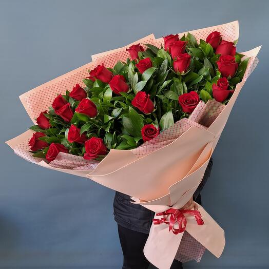 Gran Ramo de rosas rojas Holandesas