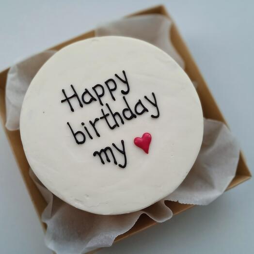 Бенто торт 500гр "Happy birthday"+свечка