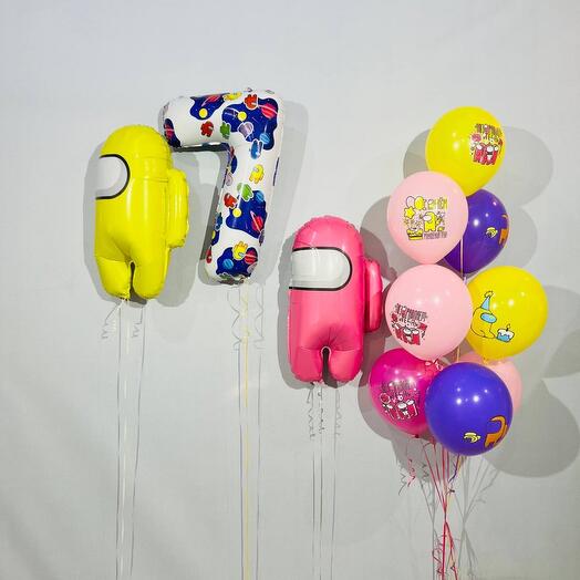 Helium balloons among ac among us 12 pcs