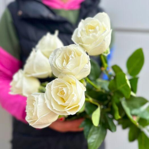 Комплимент из Белых Роз. Цветы Красноярск