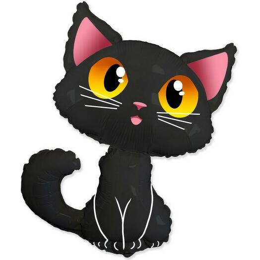 Фольгированная фигура с гелием - Кот (91 см)