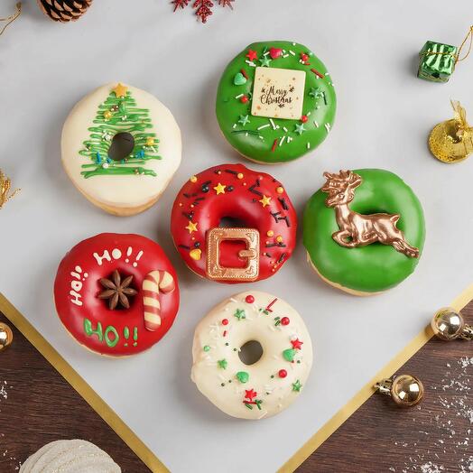 6 Christmas Theme Donuts