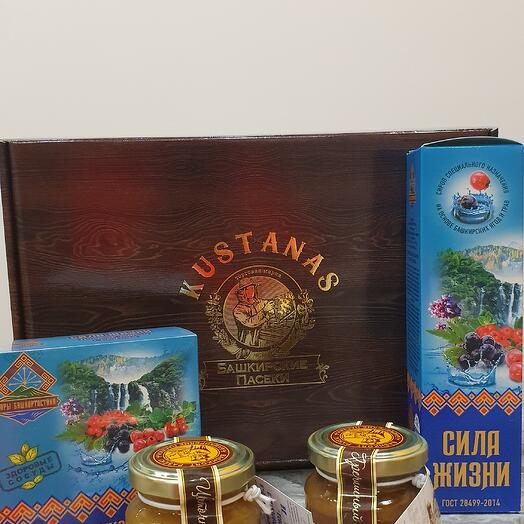 Подарочный набор "Сила жизни" для мужчин и женщин с медом, чаем