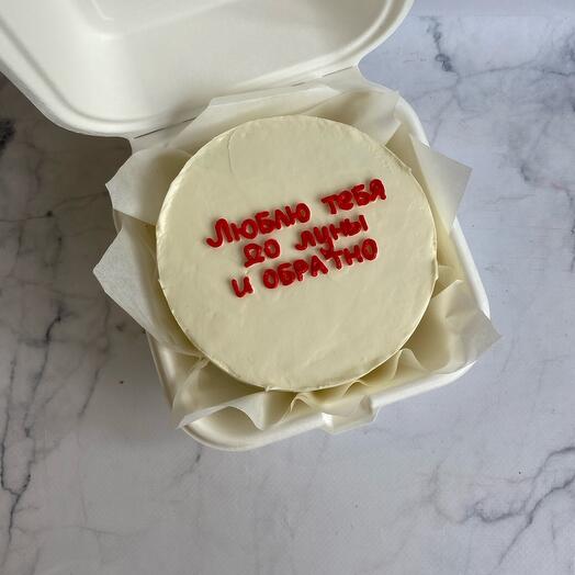 Бенто - торт 🎂 « до луны»ваниль/клубника