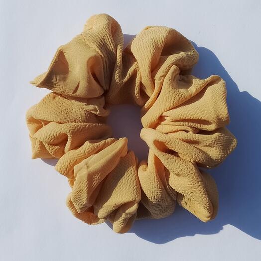 Scrunchie classic Beige crepe