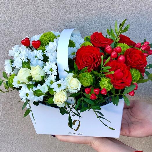 Flores en una Caja "para mi amada"
