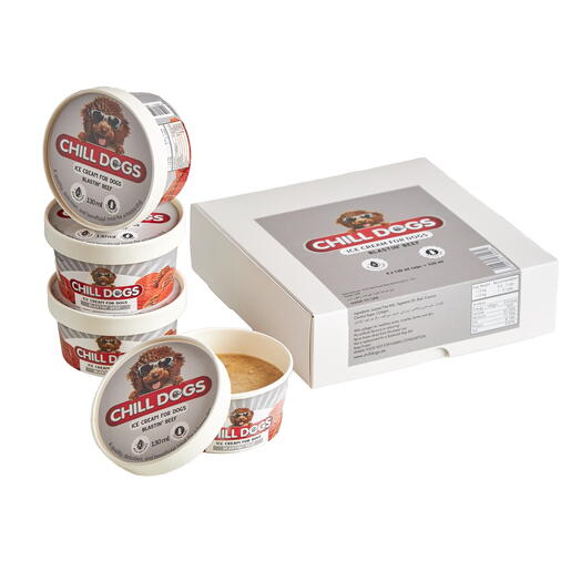 Chill Dogs Ice Cream Blastin  Beef Box 130ml X 4 Cups