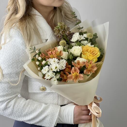 Букет с розами Кавасаки