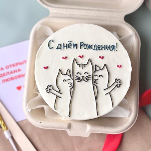 Бенто торт с котами
