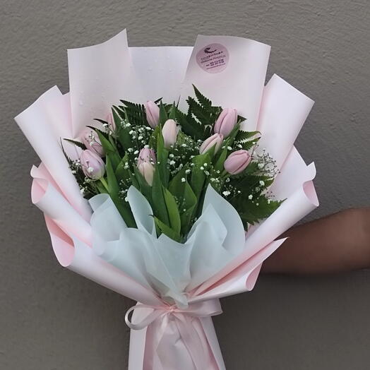 Beauty Foreve; Bunch of 10 Pink Tulip