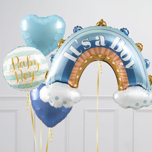 It s a Boy Boho Rainbow Balloon Package