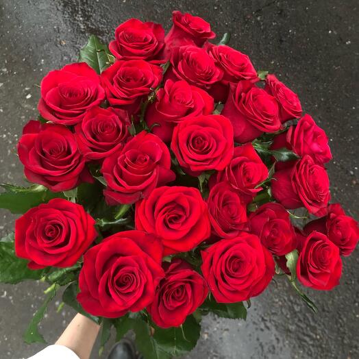 Bouquet of 25 varietal red roses