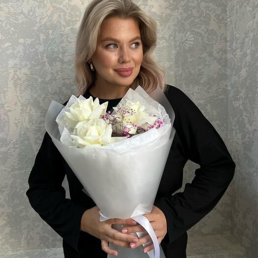 Букет с французскими розами