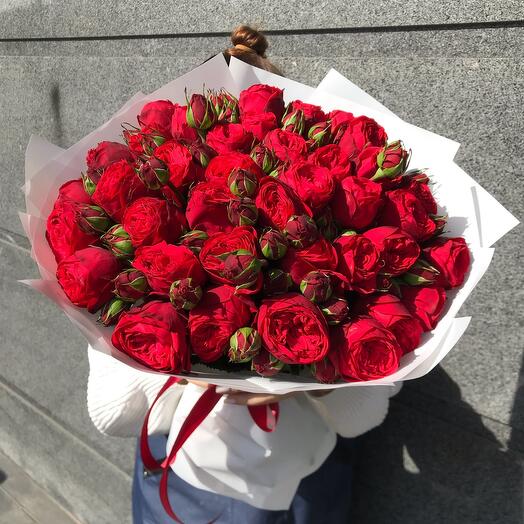 Пионовидная роза ред пиано 31