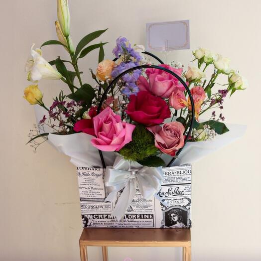 Flowers in basket