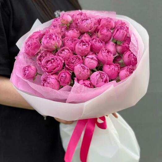 Моно букет из пионовидных роз 💕