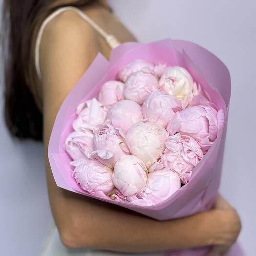 🎀Акция🎀Монобукет "Нежность пионов"/пионы/Цветы Уфа/Цветы в Уфе/Доставка цветов Уфа
