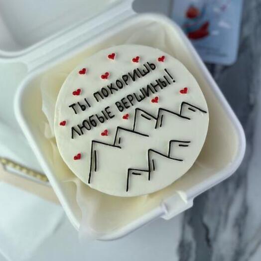 Bento cake "You will conquer any peaks"