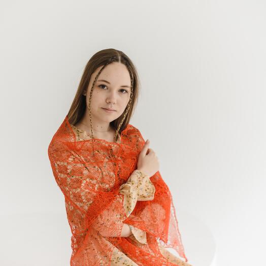 Шаль Коралловый риф