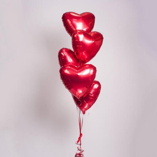 Set 2 Red hearts Balloons with helium ️