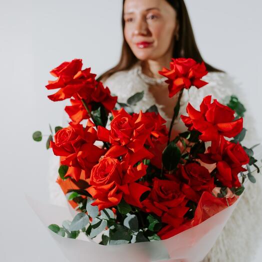 Моно из 19 французских роз «Нина» L