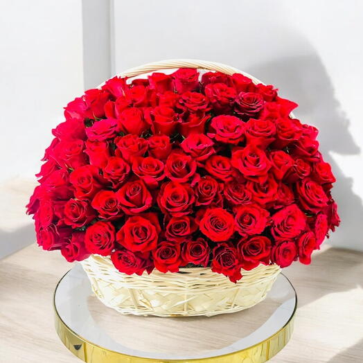 Basket of 251 Red roses