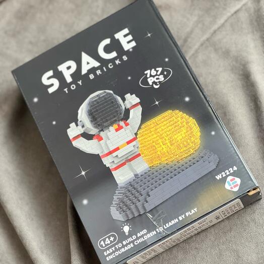 Светодиодный конструктор космонавт, smartmax конструктор, 3д ночник LED