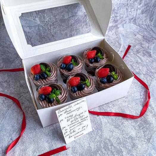 Трайфлы «Сникерс» 6 шт любимой девушке на 14 февраля