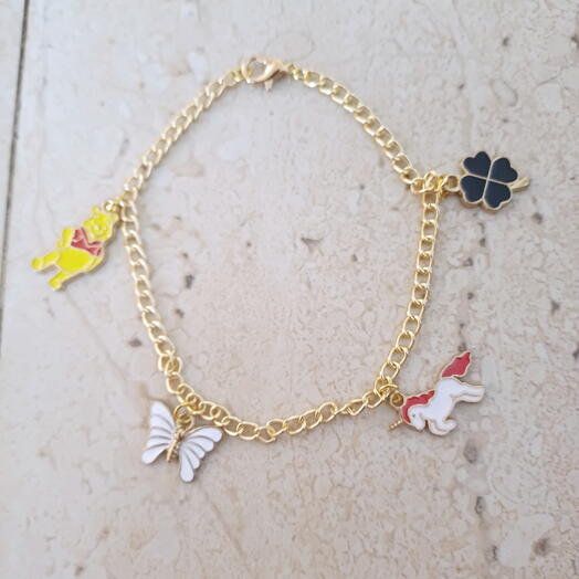 Chain bracelets with charms