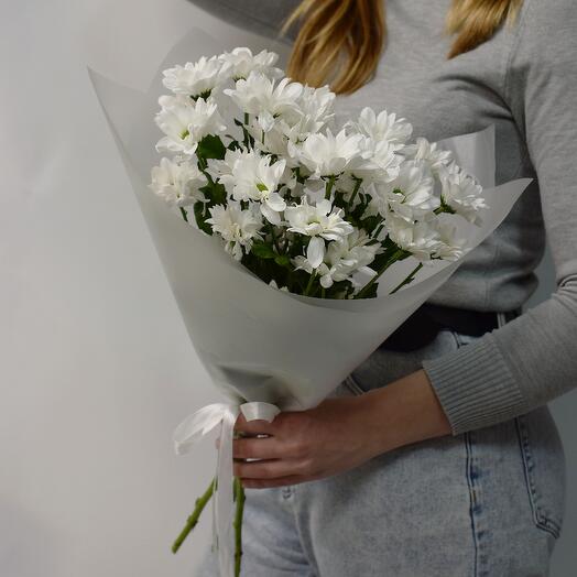 Bouquet of 3 chamomile chrysanthemums "Summer vibe", size XS
