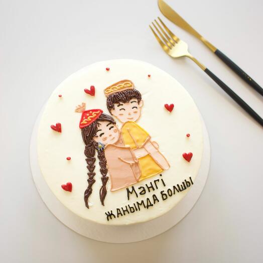 Бенто-торт молочная девочка Козы корпеш пен Баян сулу