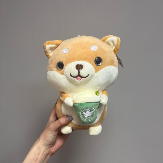Щенок с кофе