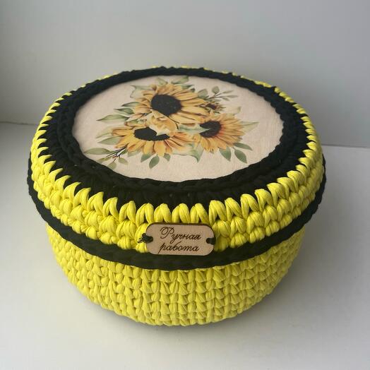 Корзина интерьерная «Подсолнухи»