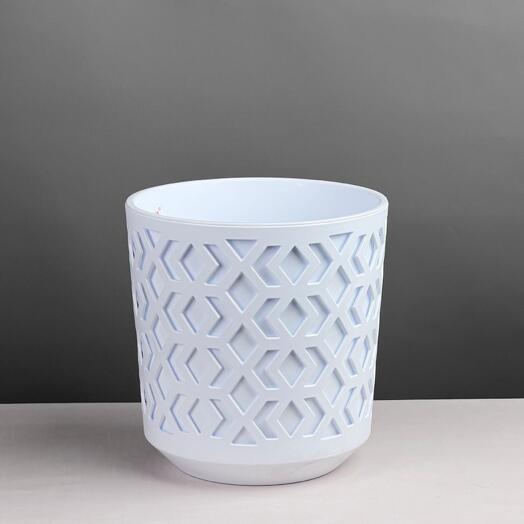 Кашпо Aztek белое