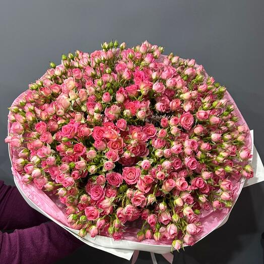 Огромный букет кустовых роз 😍