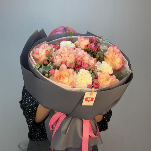 Букет 319 🌷 "Розовый Рассвет" 🌷